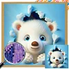 (40*40cm)DIY Square Partial AB Drill Diamond Painting - Bear