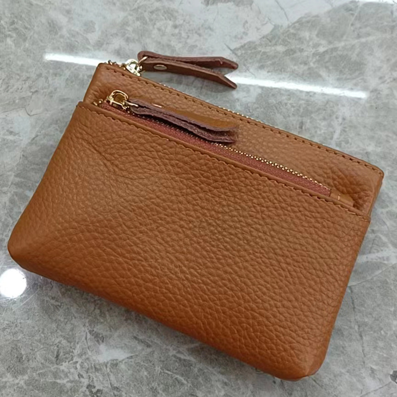 Drawato Fashion Lychee Pattern Pu Leather Coin Purse Mini Change Purses Women'S Wallets Card Holder Zipper Pouch Key Pocket Case Back to School