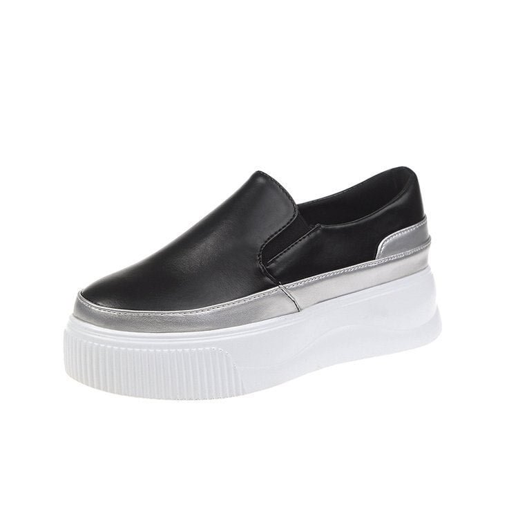 Women Slip on Loafers Ladies Sewing Platform Vulcanized Shoes Woman PU Leather Fashion Casual Footwear Female Comfort Shoe 2020