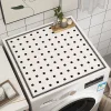 Geometric Washing Machine Oven Refrigerator PU Leather Cover Mat Modern Home Laundry