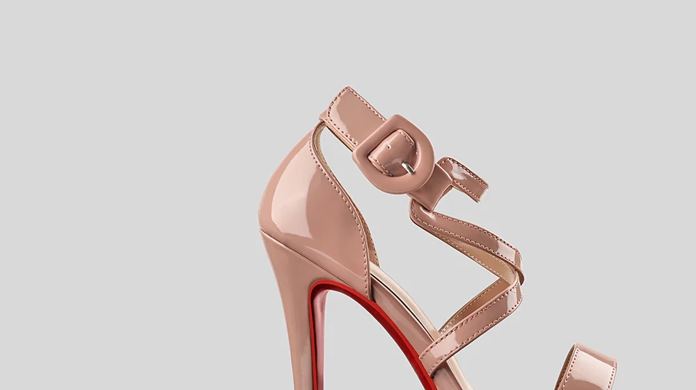 150mm Women's Platform High Heel Open Toe Thin High Heel Ankle Cross Lace Red Bottoms Sandals