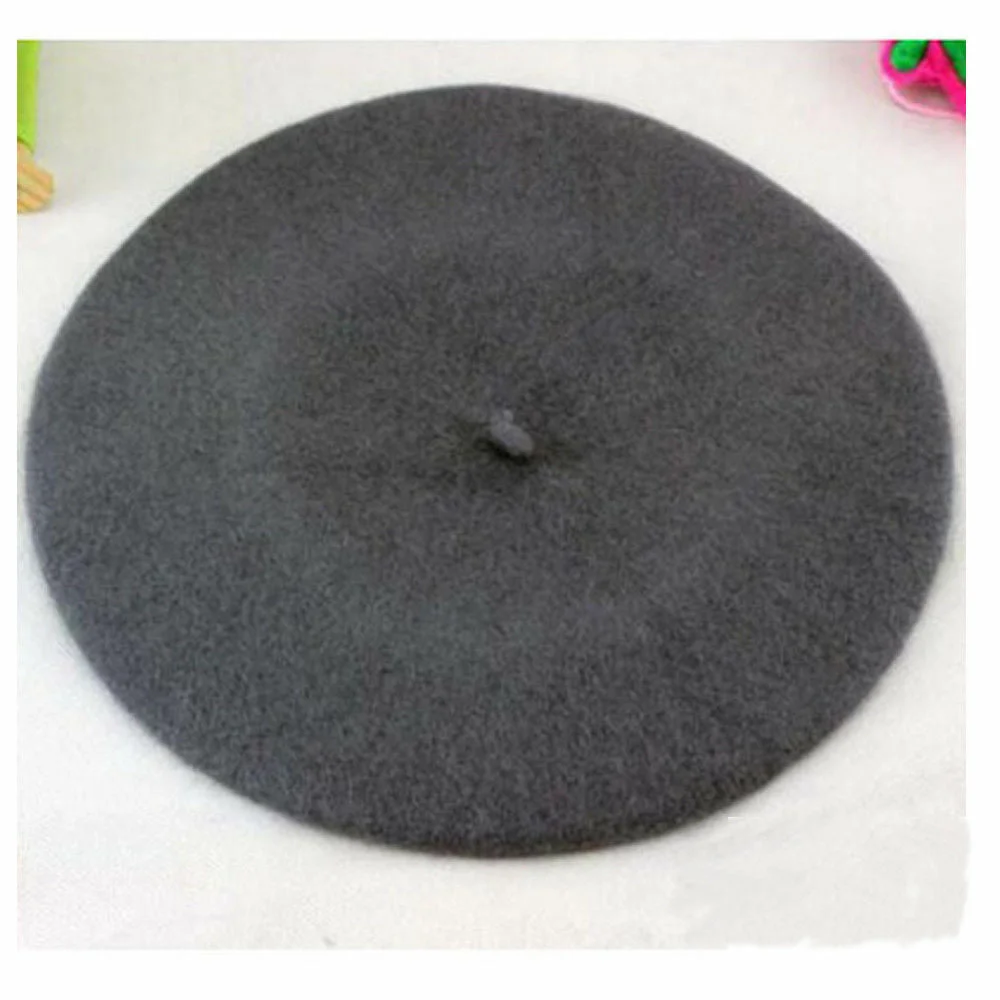 French Style Vintage Unisex Women Men Wool Warm Plain Beret Beanie Hat Cap Hot Selling Dropshipping