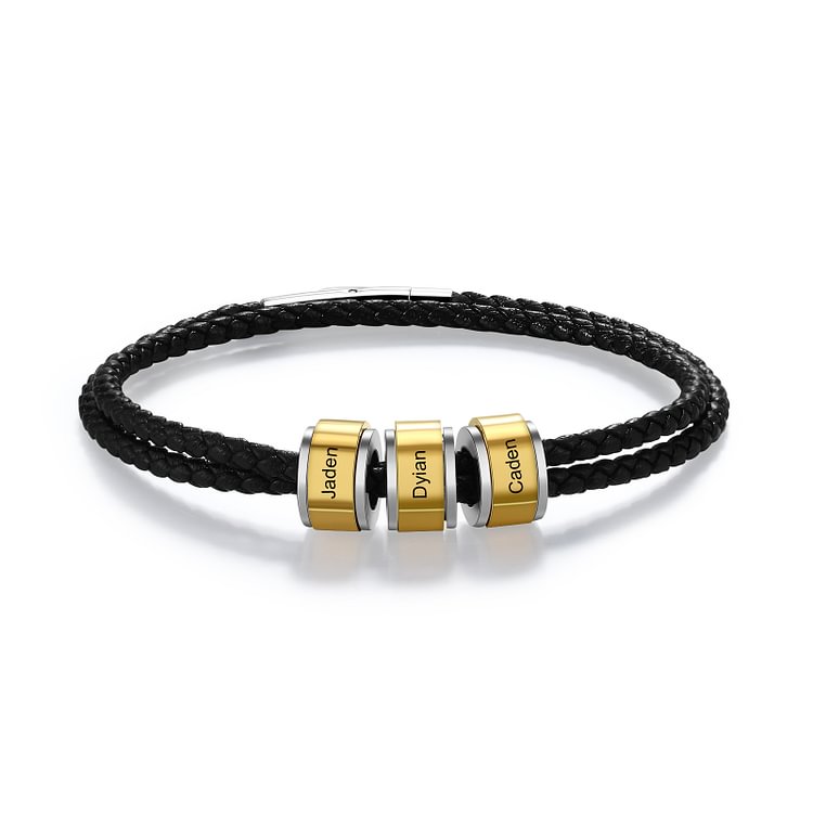 Pulsera personalizada con 3 nombres Pulsera para hombre