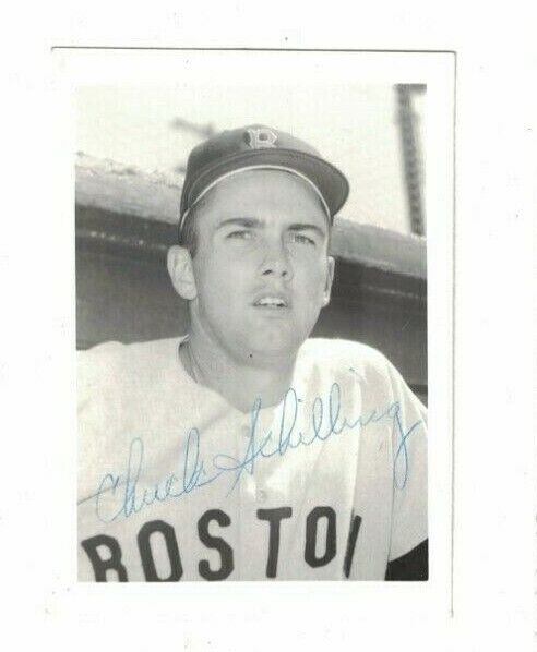 Chuck Schilling Boston Red Sox Signed Original 2 1/2 x 3 1/2 Photo Poster painting W/Our COA PD