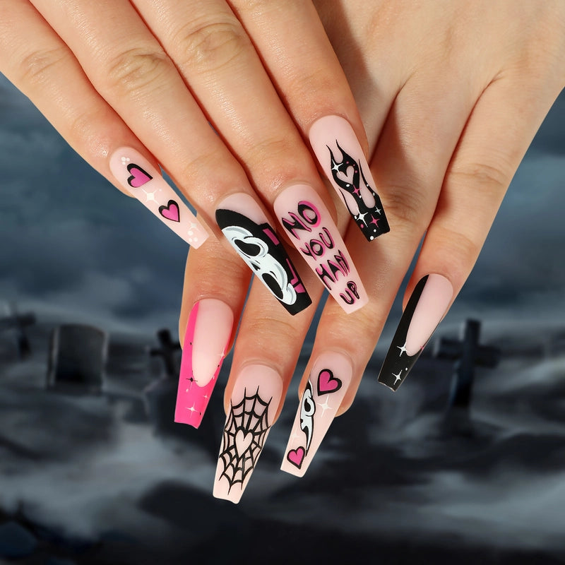 Halloween Cool Style Blood Stains Press-on Nails 1 Set