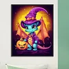 (40*50cm)Halloween Pumpkin Winged Dragon - Full Round Drill Diamond Painting