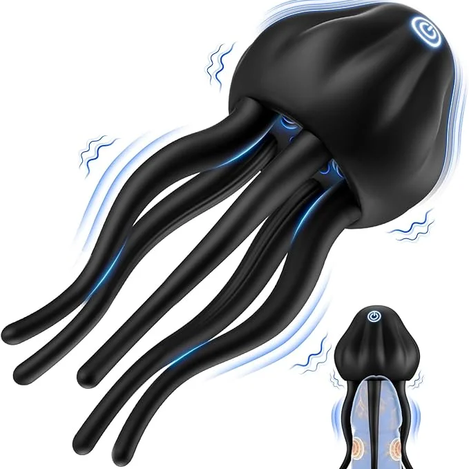 Jellyfish 10 Vibrating Penis Trainer Glans Vibrator - Rose Toy
