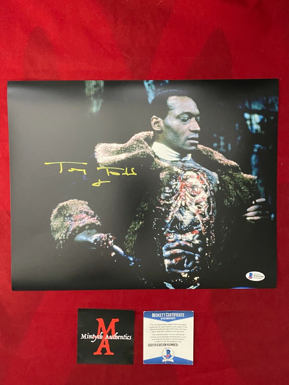 TONY TODD AUTOGRAPHED SIGNED 11x14 Photo Poster painting! CANDYMAN! BECKETT COA! HORROR!