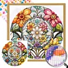 (40*40cm)DIY Round Partial AB Drill Diamond Painting - Stained Glass Flower