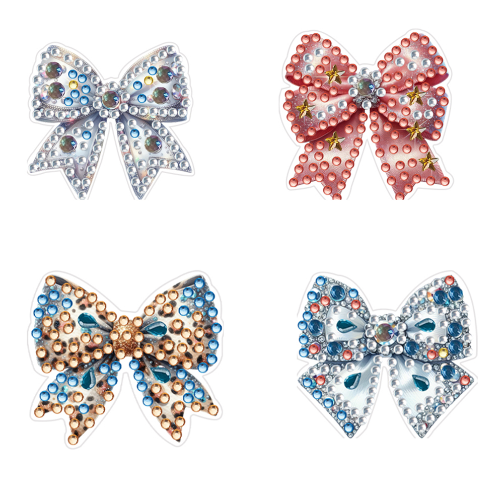 4pc Bow DIY Diamond Painting Car Air Vent Clip Air Freshener for Adults