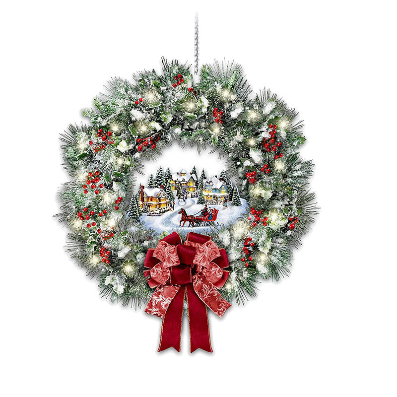 🌲Thomas Kinkade-:Animated Tabletop Christmas Tree With Train