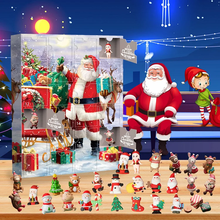 Santa Claus Advent Calendar -- The One With 24 Little Doors