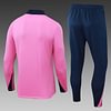 Joyfball 2024/2025 Atletico Madrid Half-Pull Training Suit Pink Jersey 1:1 Thai Quality Set