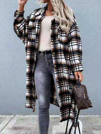 Casual Checked Outerwear | EGEMISS