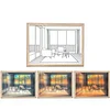 Light painting night light bedroom bedside creative light and shadow sunshine living room decoration luminous painting