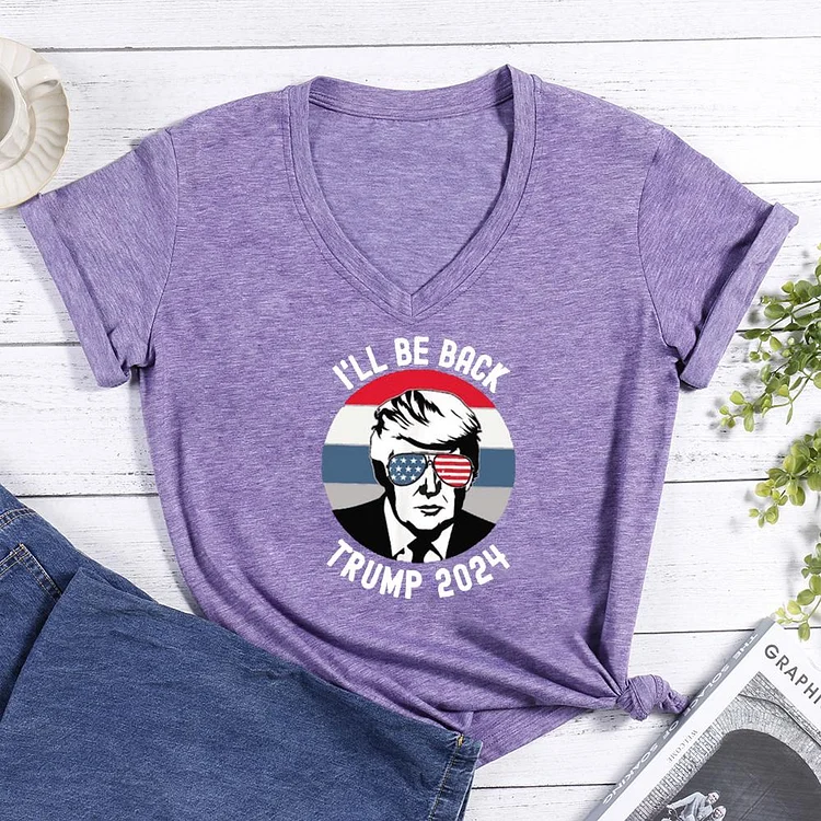 American Independence Day Cute V-neck T Shirt Tee-Annaletters