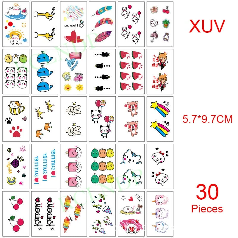 Temporary Tattoo Sticker Set Moon Skull Cross Butterfly Tatoo Flash Tatto Fake Waterproof Stickers for Men Women Girls 50 Pcs