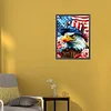 Diamond Painting-DIY Full Round Drill Eagle and Flag