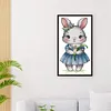 Rabbit And Calla Lily-14CT Stamped Cross Stitch 15*27cm/5.91*10.63in