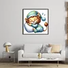 Sleeping Lion-11CT Stamped Cross Stitch 40*40cm/15.75*15.75in