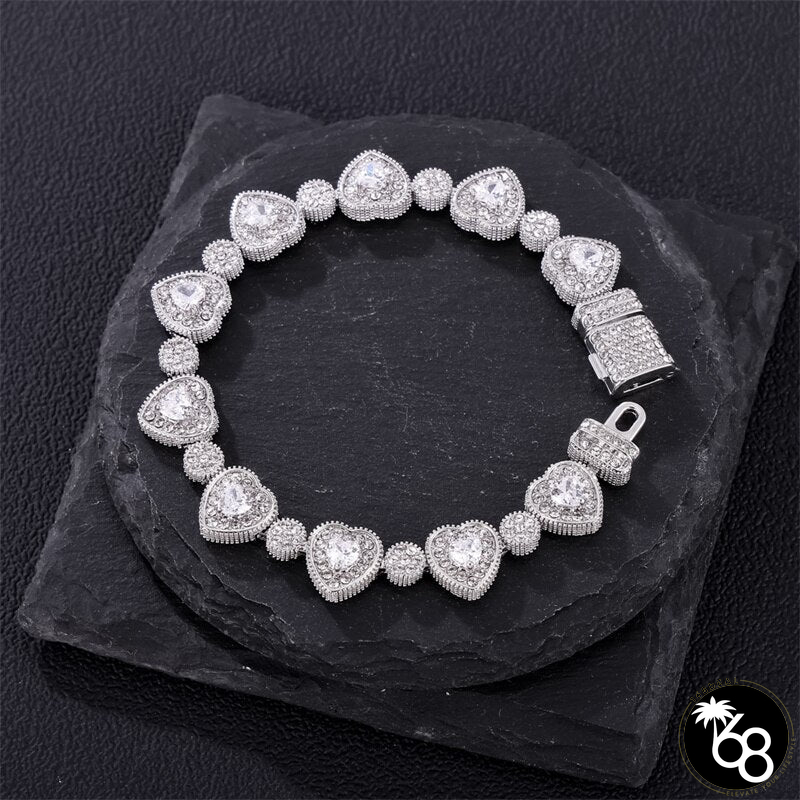 Men's  Zinc Alloy Pave Setting Toggle-Clasps Geometric Bracelet | 168DEAL