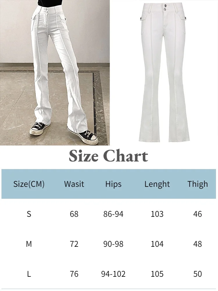 Jacuqeline 2022 Flare Flares Y2K Jeans Vintage Low Rise Pants Fairy Grunge Cargo Trousers Woman Streetwear Korean Baggy Jeans