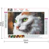 Green Eyes Cat | Full Round Diamond Painting Kits