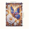 Flower Butterfly 5D DIY Diamond Art Painting Notebook Kit 50 Pages A5 Rhinestone Art Painting Notebook Kit for Adults Beginners Holiday Birthday Gift