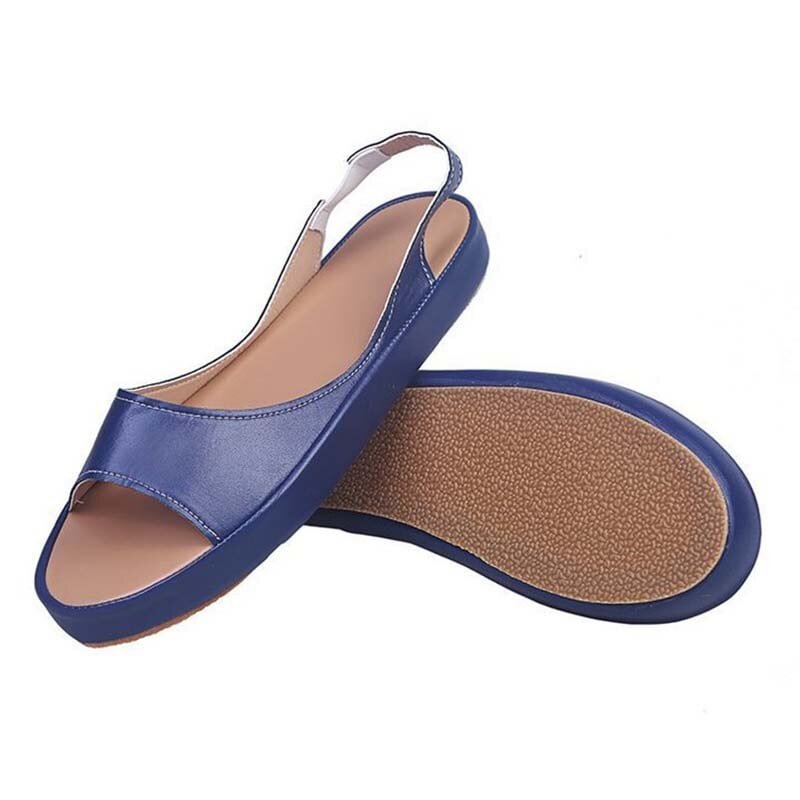 2021 Woman Sandals Fashion Comfortable Sandals Women Summer Fashion Low Heel Retro Peep Toe Ladise shoes Vintage Plus Size 35-43