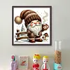 Winter Coffee Gnome-11CT Stamped Cross Stitch 40*40cm