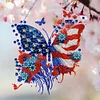 Independence Day Butterfly 2D Flat DIY Diamond Art Pendant Wall Door Decoration