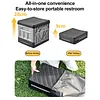 Folding Collapsible Toilet for Adults & Kids Emergency Toilet with Lid & Reusable for Camping Travel Outdoor Car RV & Emergency Use