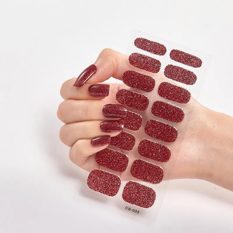 Churchf For Nails Nail Art Stickers 2020 Minimalist Design Glitter Series Powder Sequins Women Salon Self Adhesive Nail Sticker-Nail Inspo-Outfit Ideas