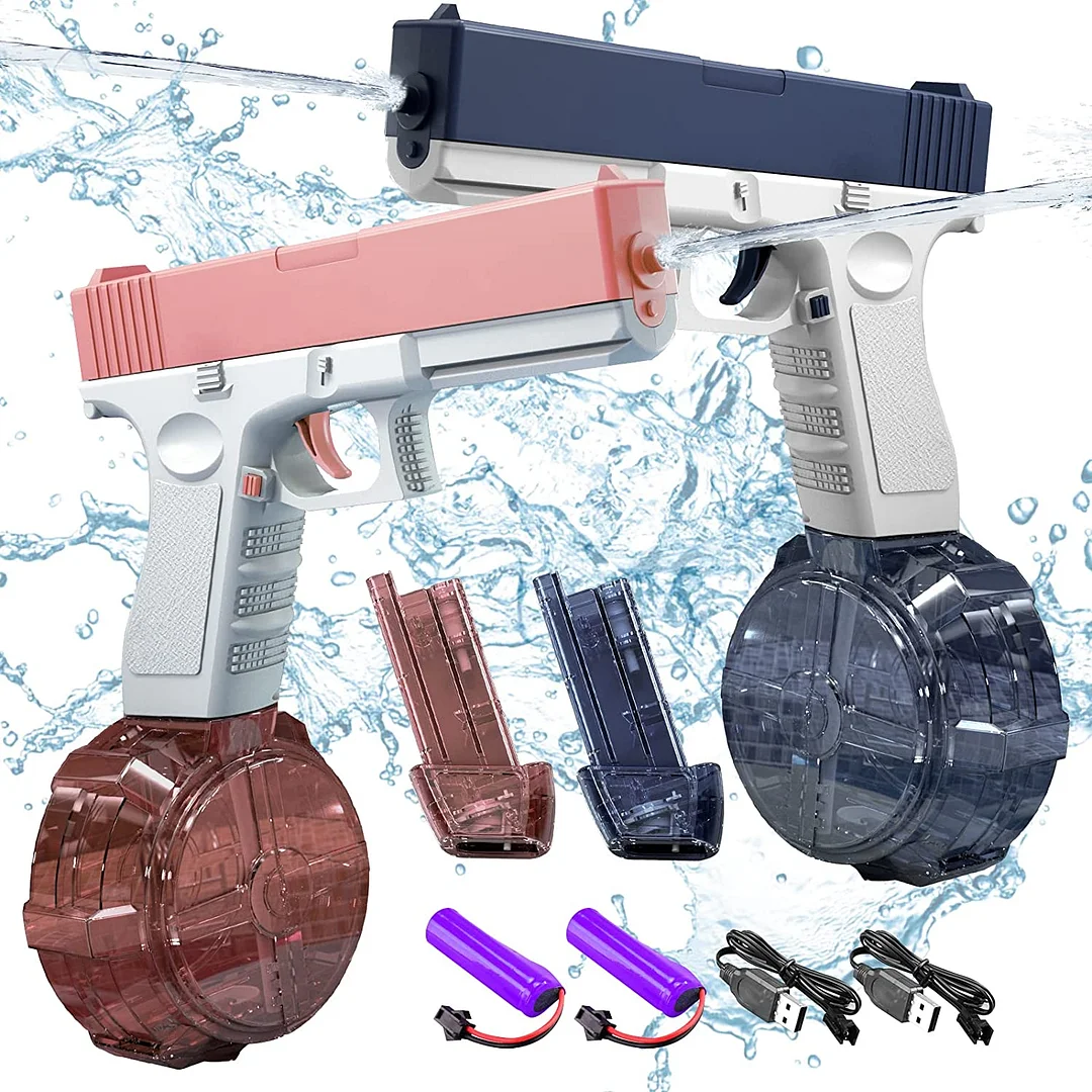 2PCS Electric Water Toy 32ft Water Guns with Expansion Automatic For Kids Swimming Pool Beach Outdoor Party Games