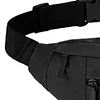 Nylon Fanny Pack Adjustable Waist Bag with Multi Pockets for Men & Women (Black)