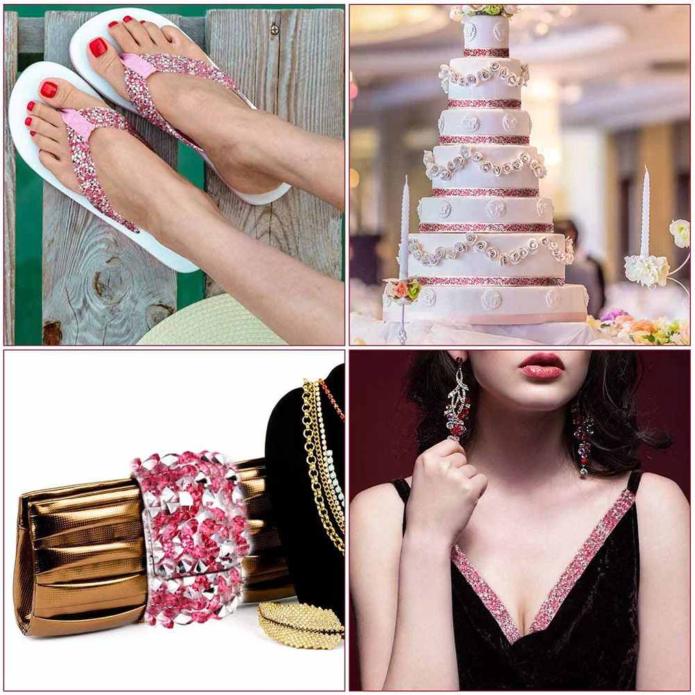 Self Adhesive Crystal Rhinestone Diamond Ribbon DIY Car Phone Sticker Tape