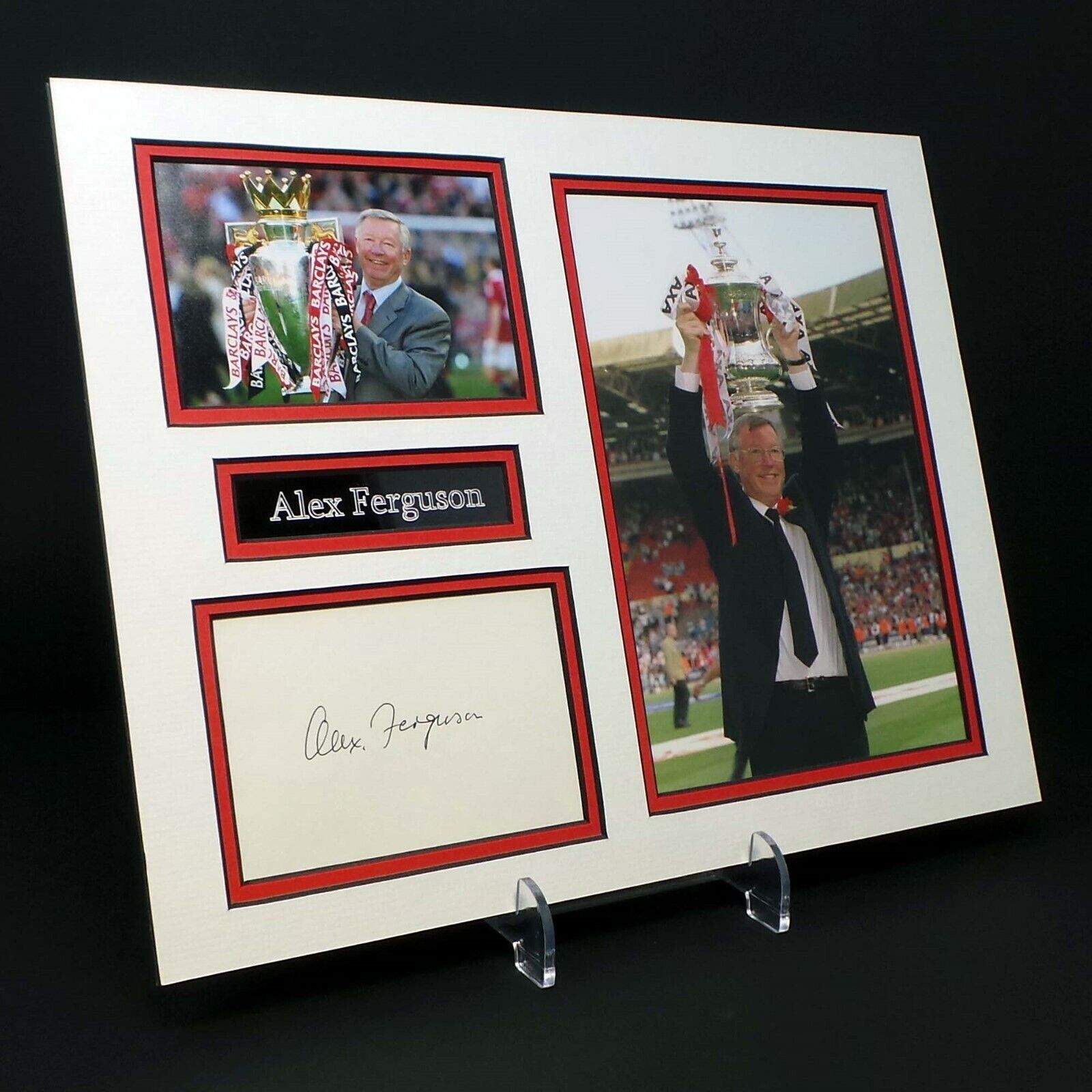 Alex FERGUSON Signed Mounted Photo Poster painting Display AFTAL Ex Manchester Utd Manager