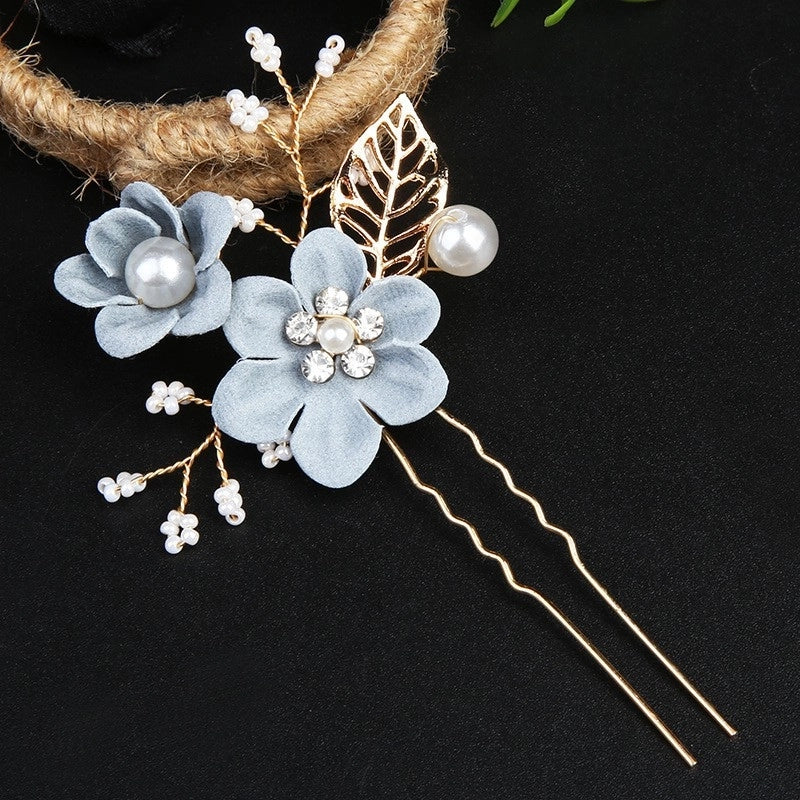 Vintage Golden Leaf Updo Hair Comb Headdress Handmade Bridal Embellished Headdress Flower Comb Hairpin Bridal Accessories