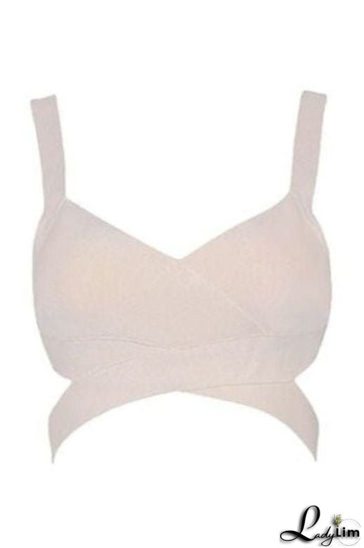 Ang Bandage Crop Top - Cream