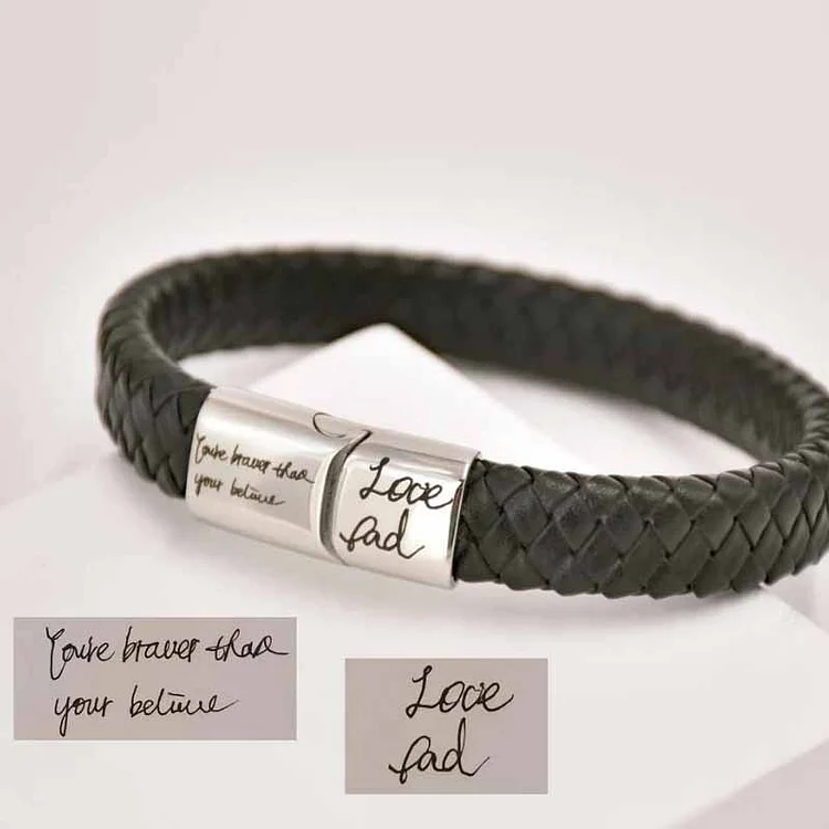 Gift Letter Custom Personalised Leather Bracelet