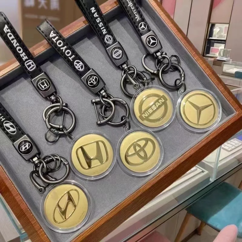 Car gold keychain