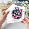 6Pcs Diamond Painting Football Greeting Card Set with Envelopes for Beginner Adult Holiday Gifts