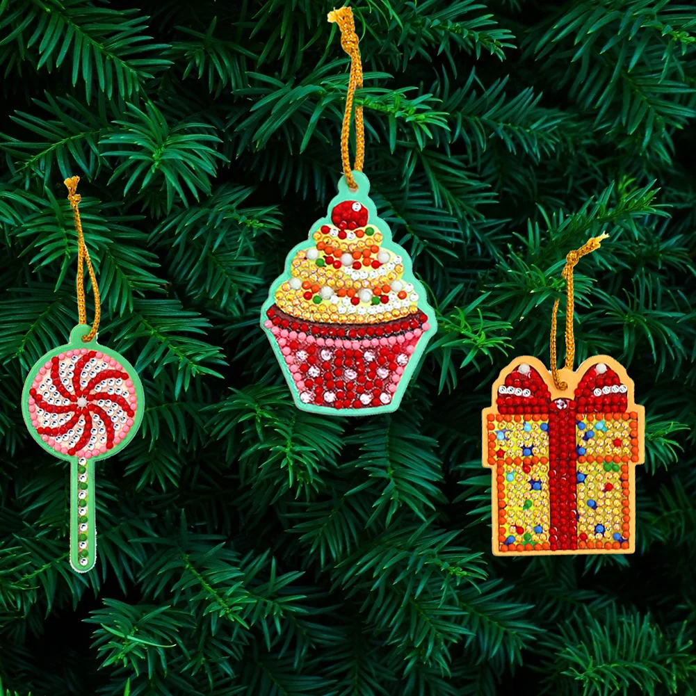 10pcs Cute Greeting Card Pendant Diamond Painting (Single Side)