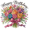 Diamond Painting-DIY Crystal Rhinestone Happy Birthday Flower