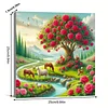 Framed Diamond Painting - Full Round Drill - Flowering Tree (25x25cm)