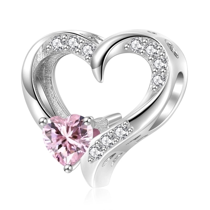 1 Piece 925 Sterling Silver Zircon Heart Shape Jewelry Accessories