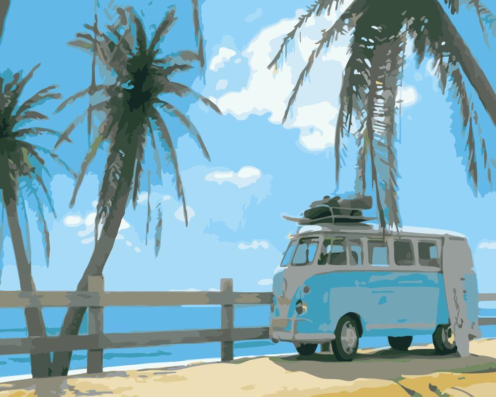 

Seaside Coconut Car – Paint By Numbers - 40*50CM, 501 Original