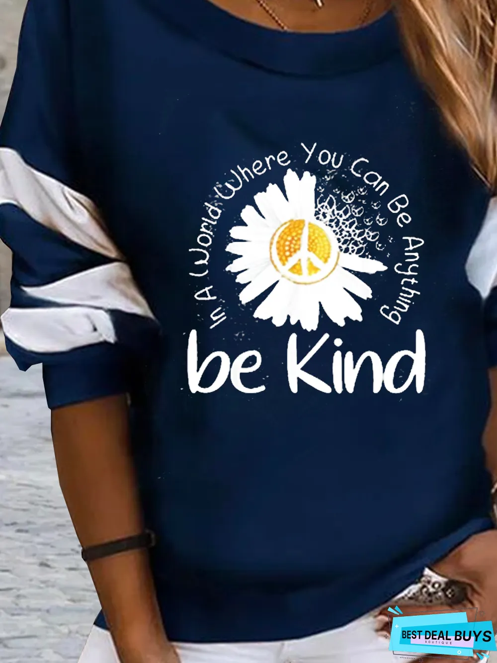 Crew Neck Loose Casual Sweatshirt
