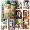 (Multi-Style) Flowers Dog-11CT Counted Cross Stitch 40*50cm/40*60cm