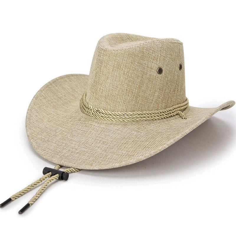 Western Denim Hat Men’s Double-sided Suede Large Brim Sun Hat Women’s Riding Hat Grassland United States